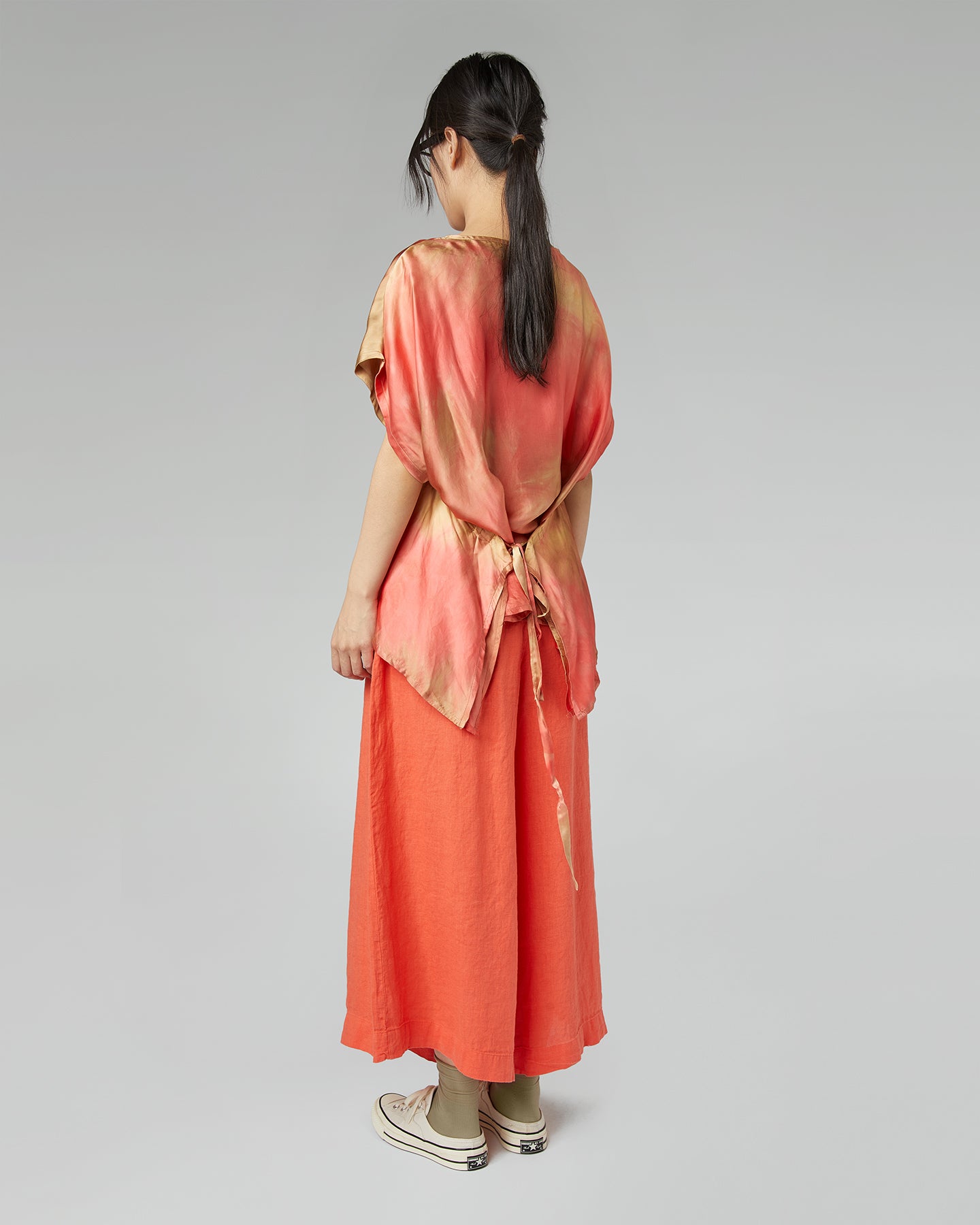 BLUSA IN VISCOSA EFFETTO TIE-DYE
