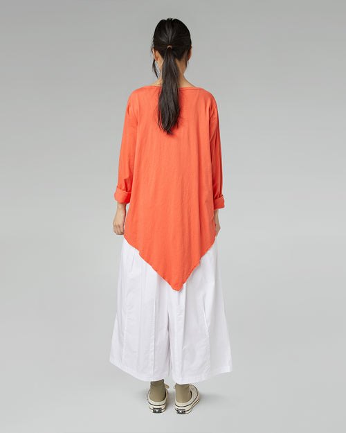 PANTALONI IN POPELINE DI COTONE CON PINCES