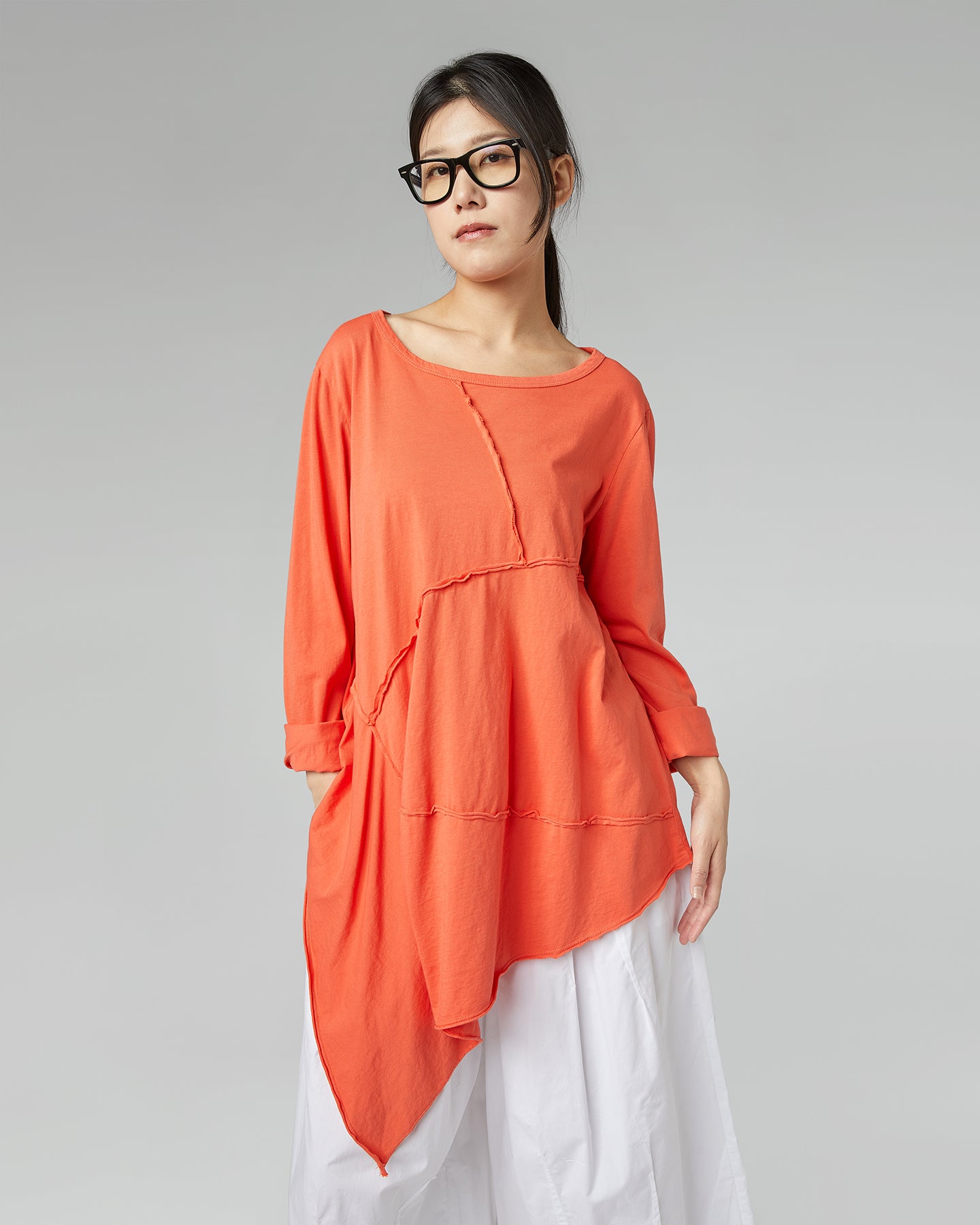 POINTED JERSEY T-SHIRT