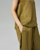 VISCOSE LINEN SATIN TROUSERS