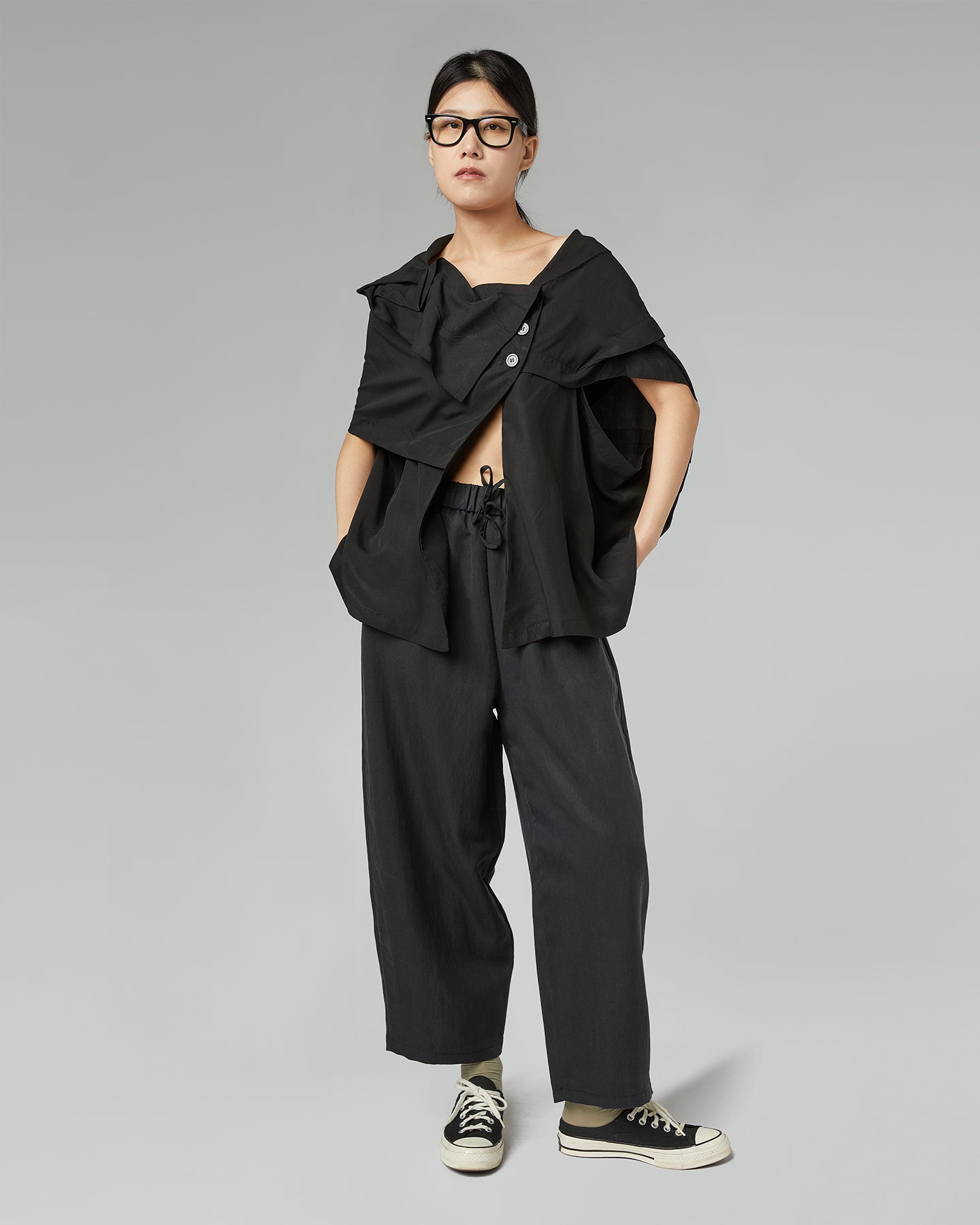 UMHANG/JACKE AUS LYOCELL-MISCHGEWEBE
