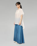 FLARED LIGHT DENIM TROUSERS