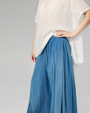 FLARED LIGHT DENIM TROUSERS
