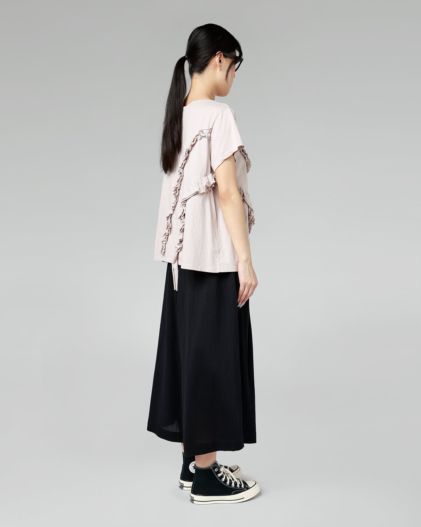 TROUSERS IN RAMIE' AND COTTON FABRIC