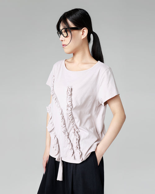 T-SHIRT WITH ROUCHES