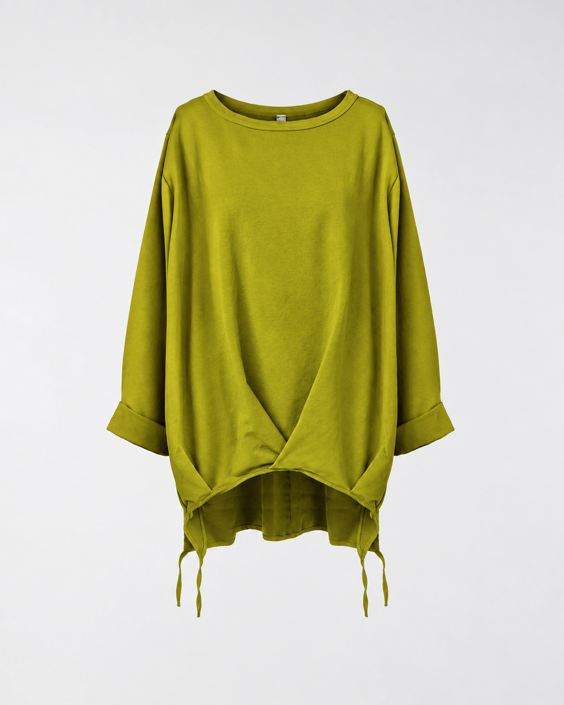LIGHTWEIGHT SWEATSHIRT WITH PLEATED HEM
