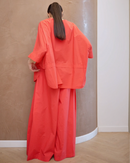 COTTON WIDE-LEG TROUSERS