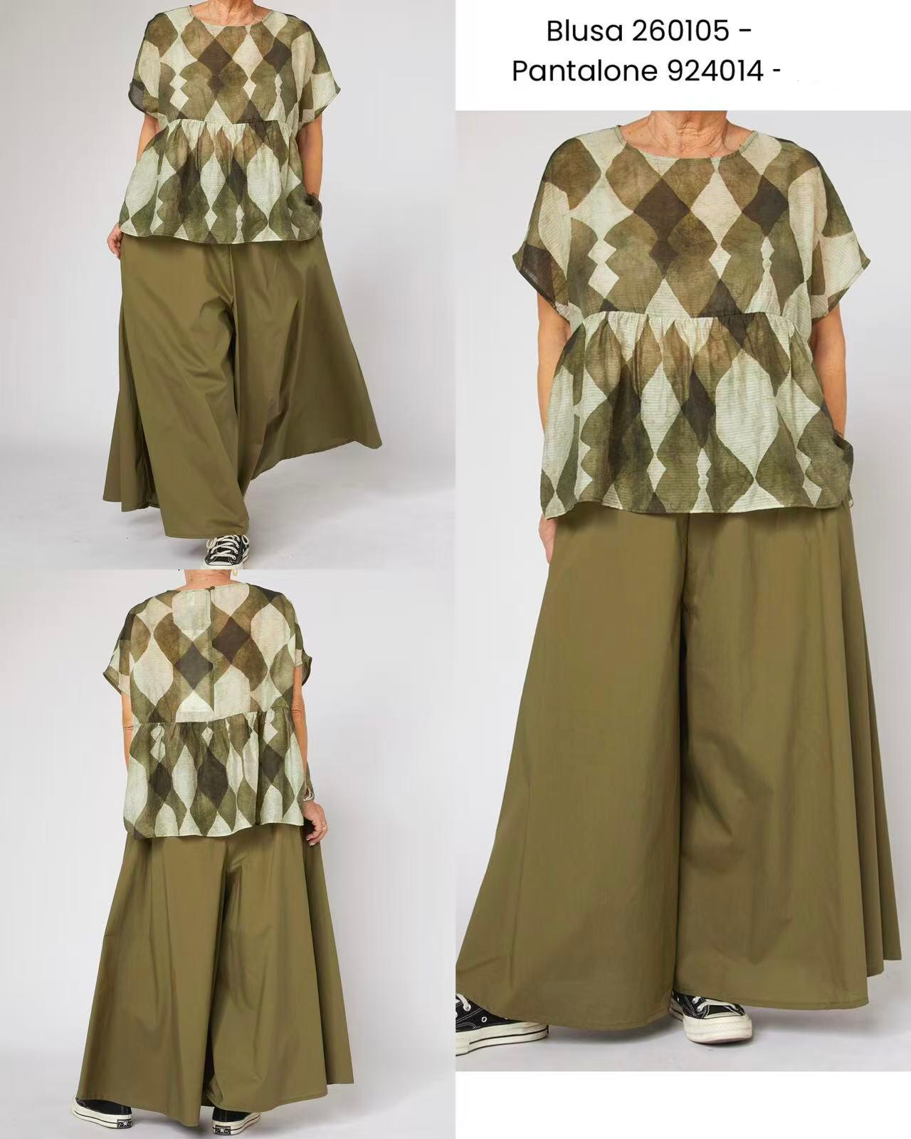 FLARED LINE TROUSERS IN POPLIN COTTON FABRIC