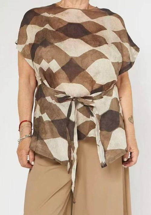 CAMISETA CON CIERRE GEOMÉTRICO PARA CARTERA