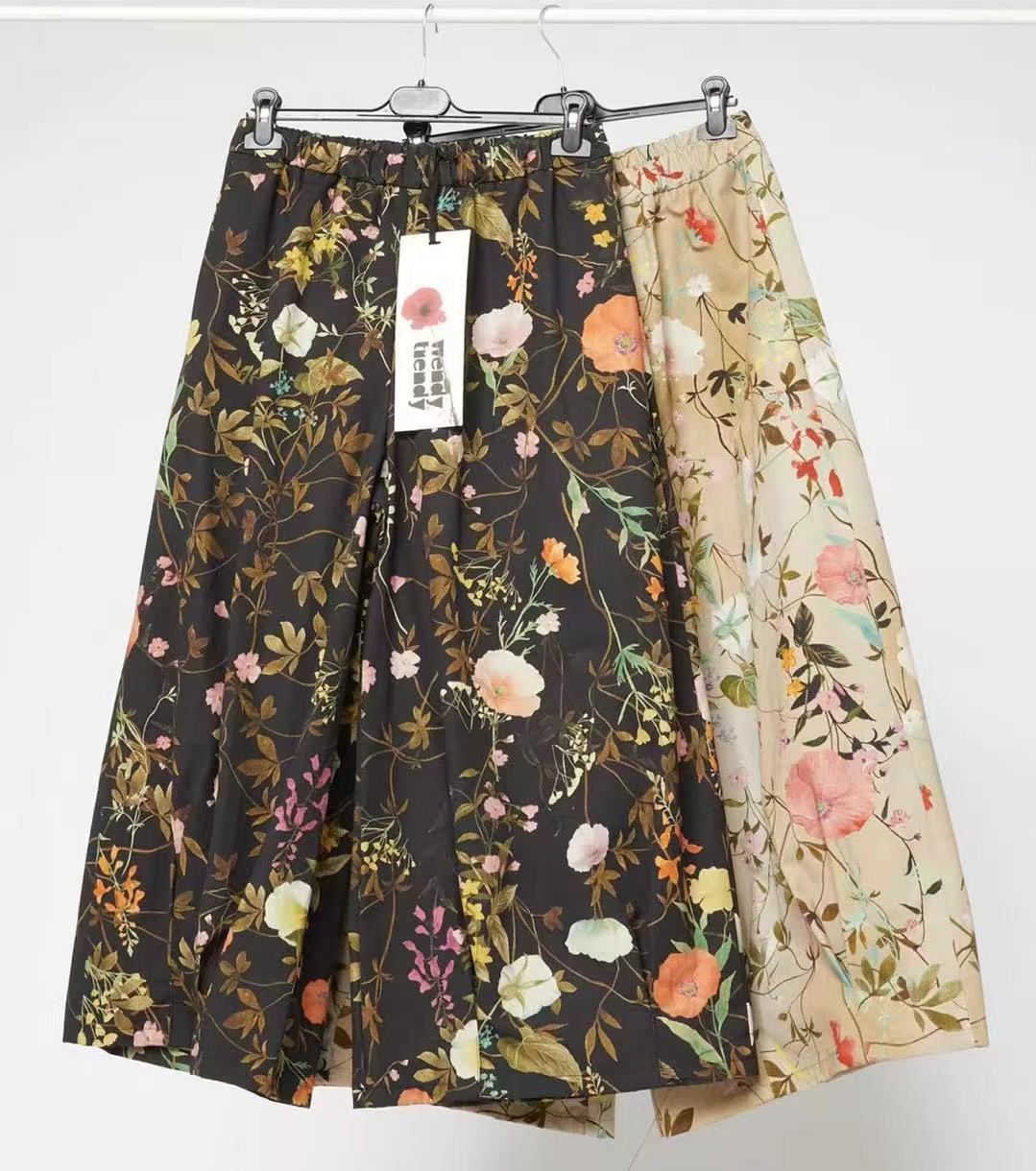 PANTALONI DI COTONE CON PAPAVERI 