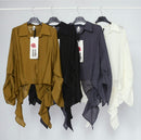 LIGHTWEIGHT SHIRT WITH RUFFLES ON THE BACK