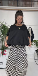 BLOUSE WITH COULISSE ON THE HEM